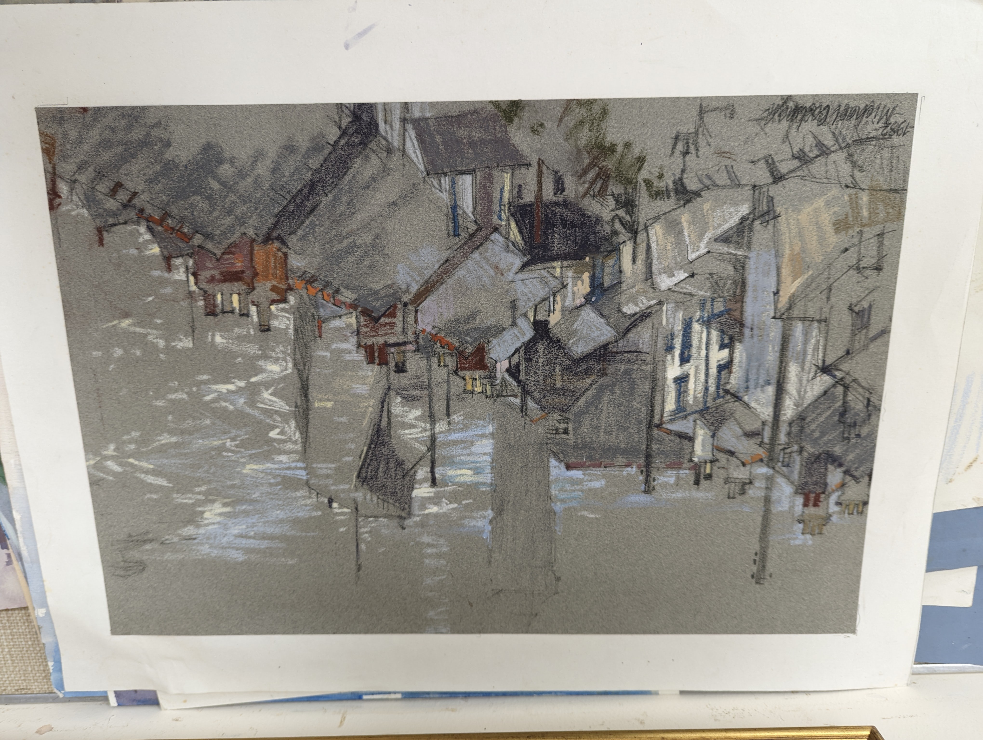 Michael Cadman (1920-2010), a group of assorted watercolours, mostly topographical scenes c.1995 to 2003, largest 46 x 61cm, one framed, the others unframed